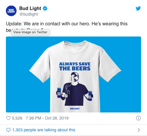 Bud Light beer guy; example of real-time marketing